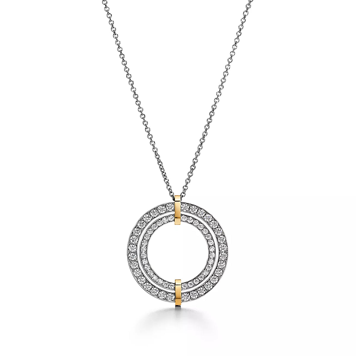[Rose Tomorrow]EDGE DIAMOND GOLD SILVER NECKLACE