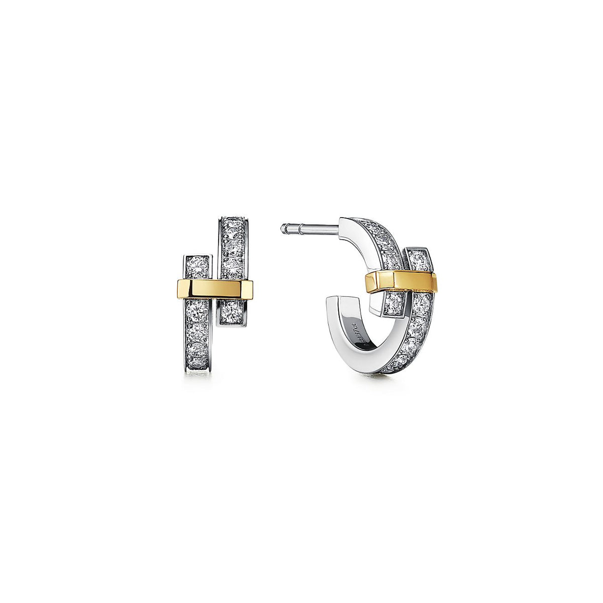 [Rose Tomorrow]EDGE DIAMOND PINK GOLD EARRINGS