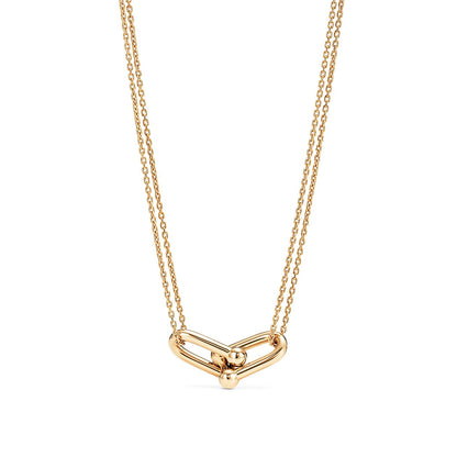 [Rose Tomorrow]HARDWEAR GOLD DOUBLE LINK NECKLACE