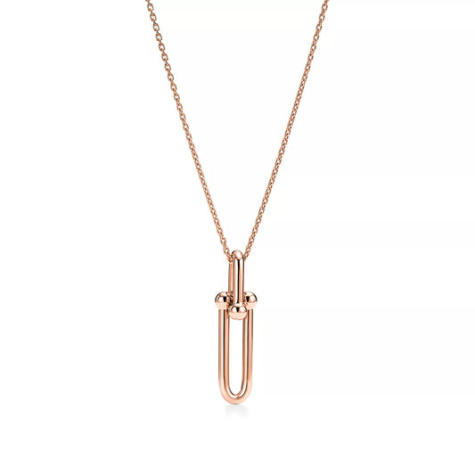 [Rose Tomorrow]HARDWEAR DROP DOUBLE LINK PEDANT NECKLACE