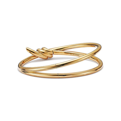 [Rose Tomorrow]KNOT DOUBLE ROW GOLD BRACELET