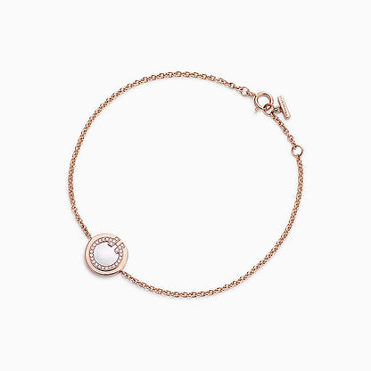 [Rose Tomorrow]DIAMOND CIRCLE PINK GOLD BRACELET