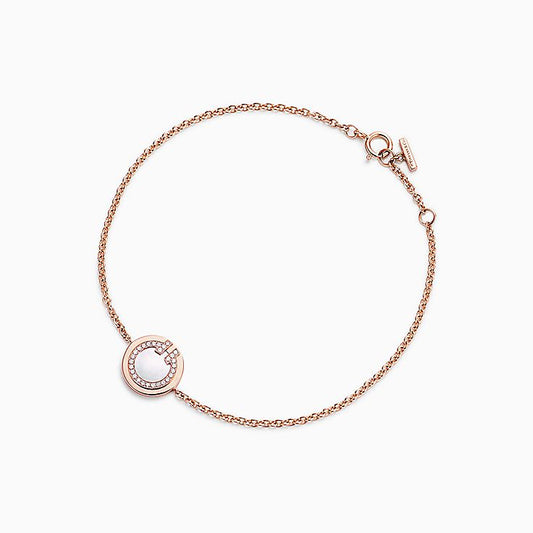 [Rose Tomorrow]DIAMOND CIRCLE PINK GOLD BRACELET