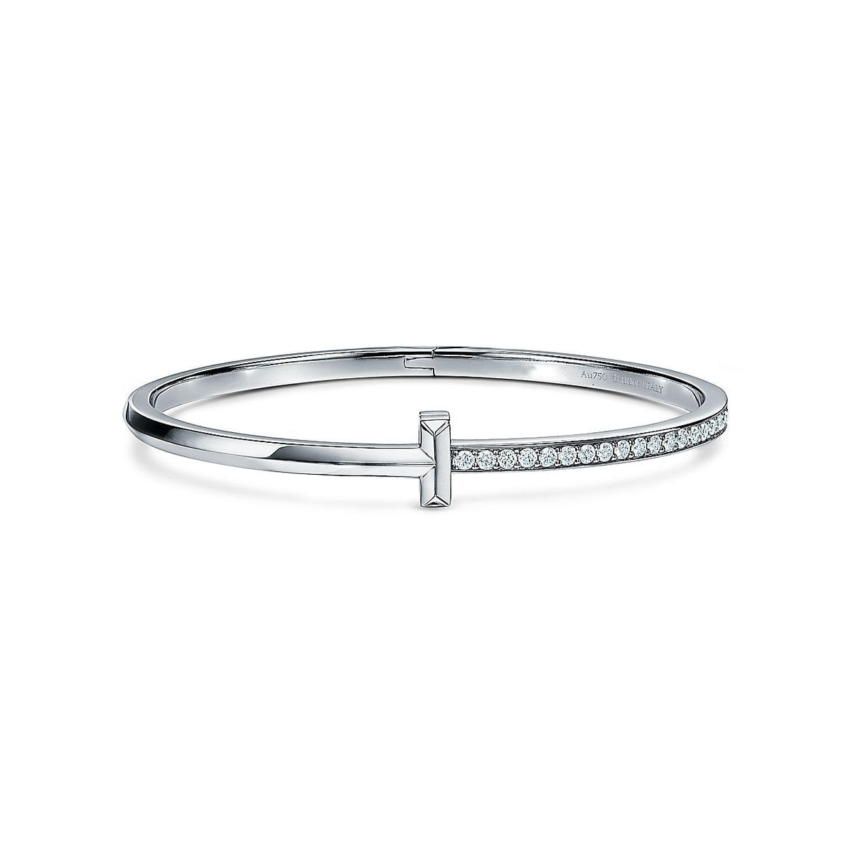 [Rose Tomorrow]NARROW T1 HINGED BANGLE DIAMOND SILVER