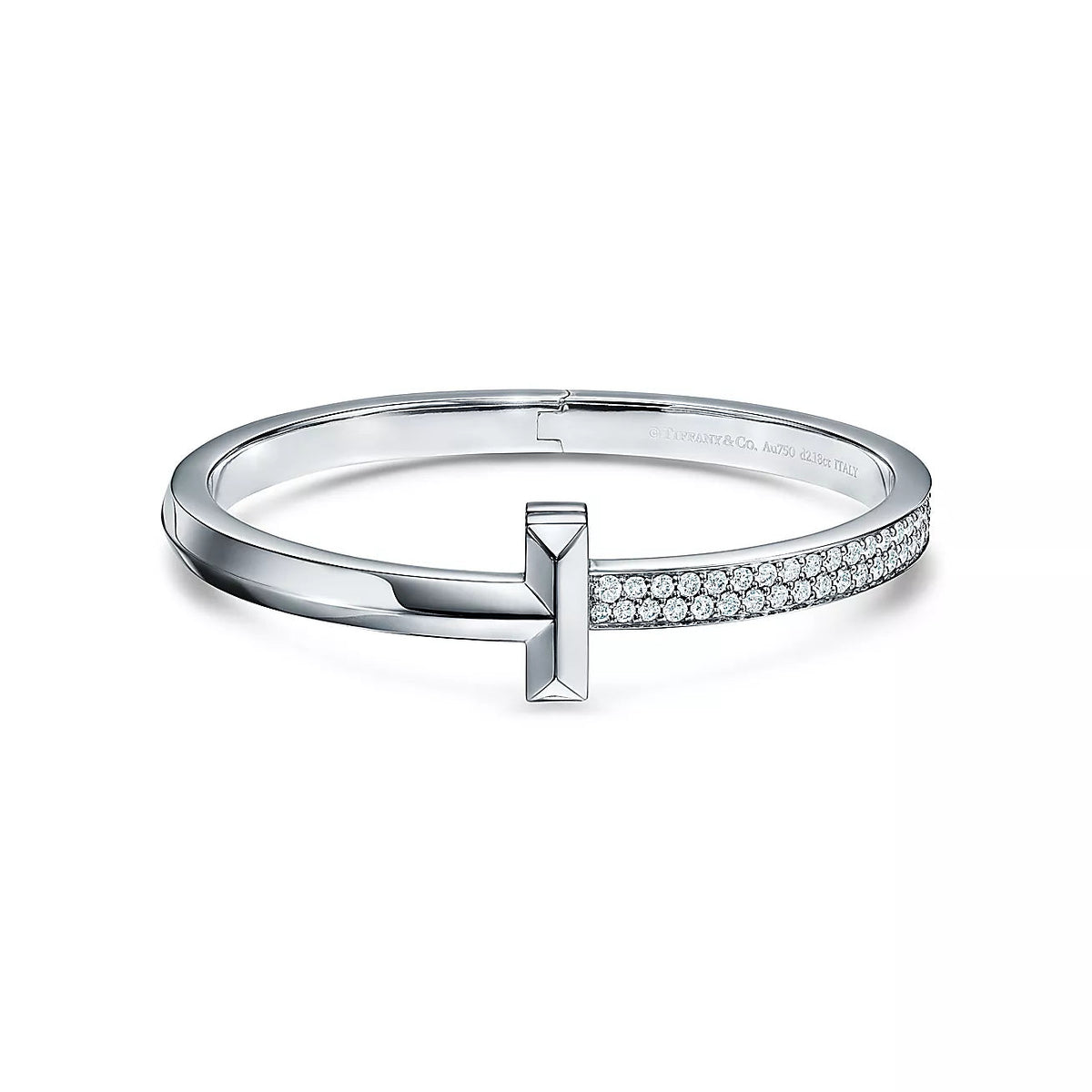 [Rose Tomorrow]WIDE DIAMONDS HINGED BANGLE