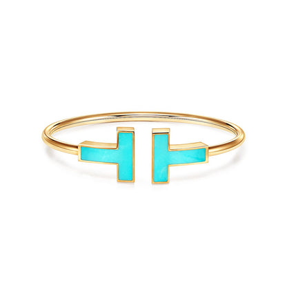 [Rose Tomorrow]T WIDE TURQUOISE OPEN BRACELET