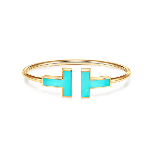 [Rose Tomorrow]T WIDE TURQUOISE OPEN BRACELET