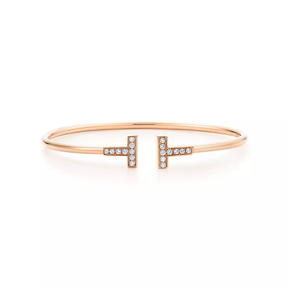 [Rose Tomorrow]T BRACELET PINK GOLD 1.8MM DIAMOND