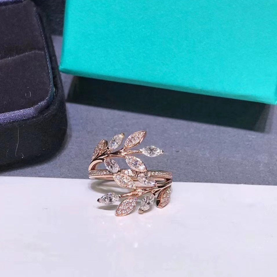 [Rose Tomorrow]VICTORIA DIAMOND VINE BYPASS RING PINK GOLD