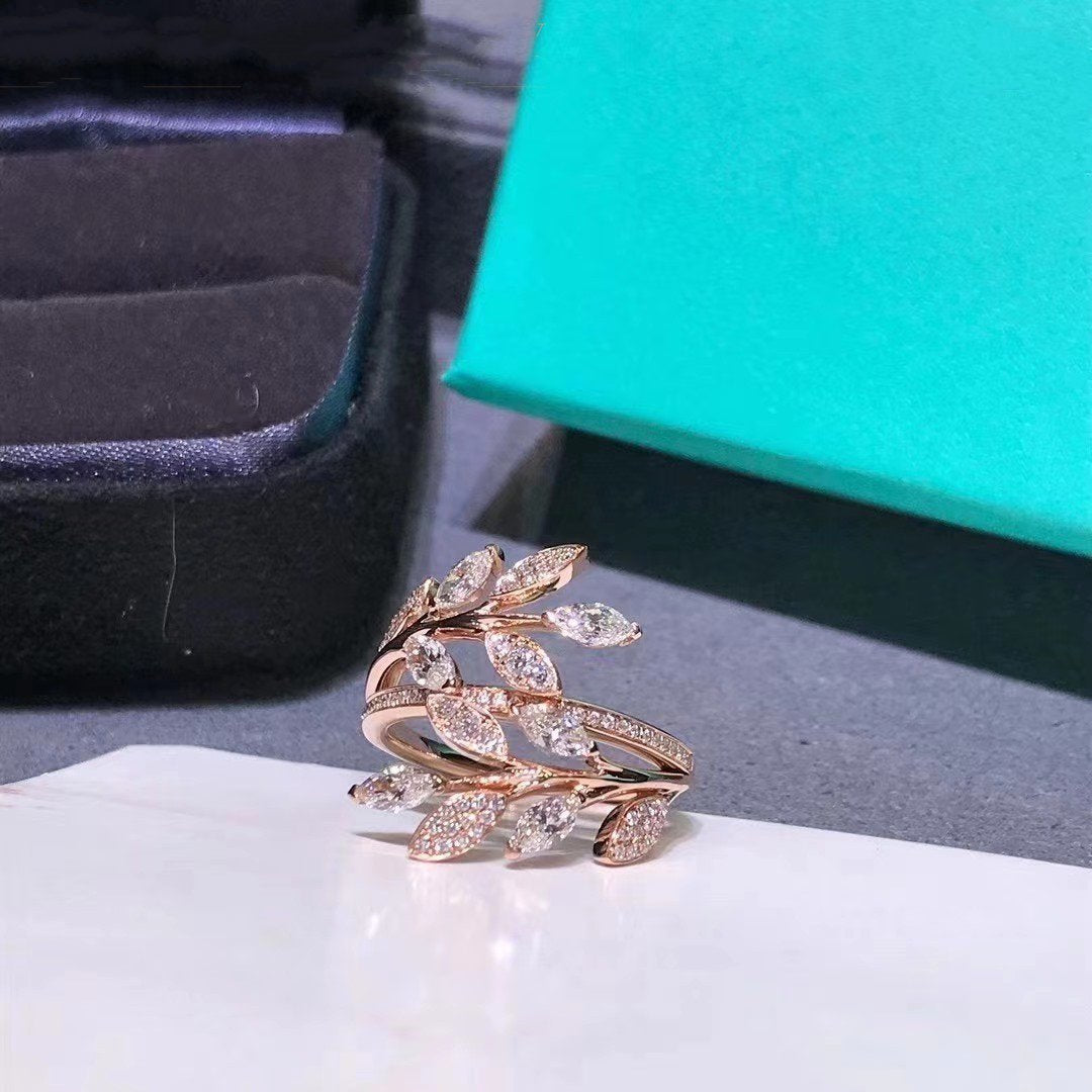 [Rose Tomorrow]VICTORIA DIAMOND VINE BYPASS RING PINK GOLD