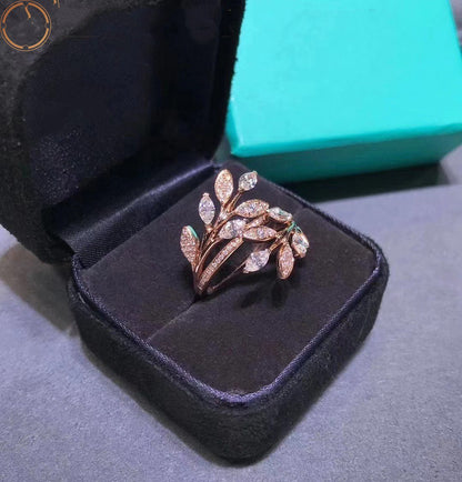 [Rose Tomorrow]VICTORIA DIAMOND VINE BYPASS RING PINK GOLD
