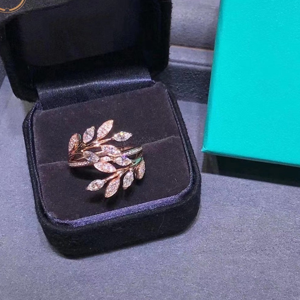 [Rose Tomorrow]VICTORIA DIAMOND VINE BYPASS RING PINK GOLD