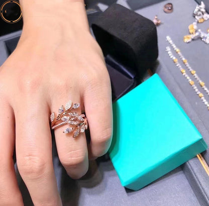 [Rose Tomorrow]VICTORIA DIAMOND VINE BYPASS RING PINK GOLD