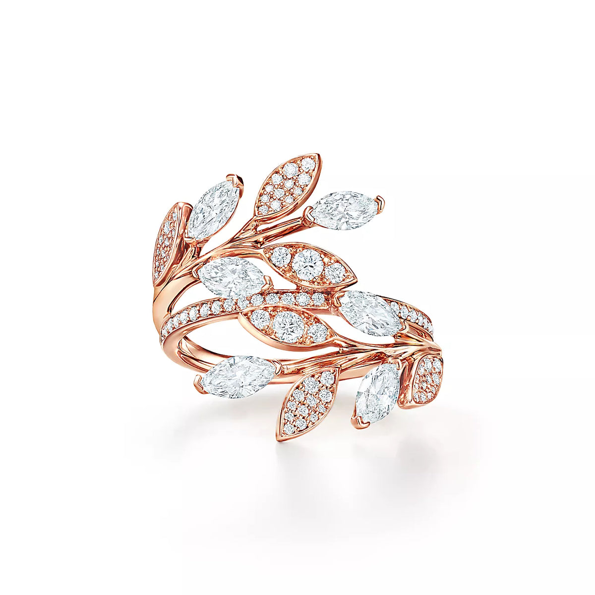 [Rose Tomorrow]VICTORIA DIAMOND VINE BYPASS RING PINK GOLD