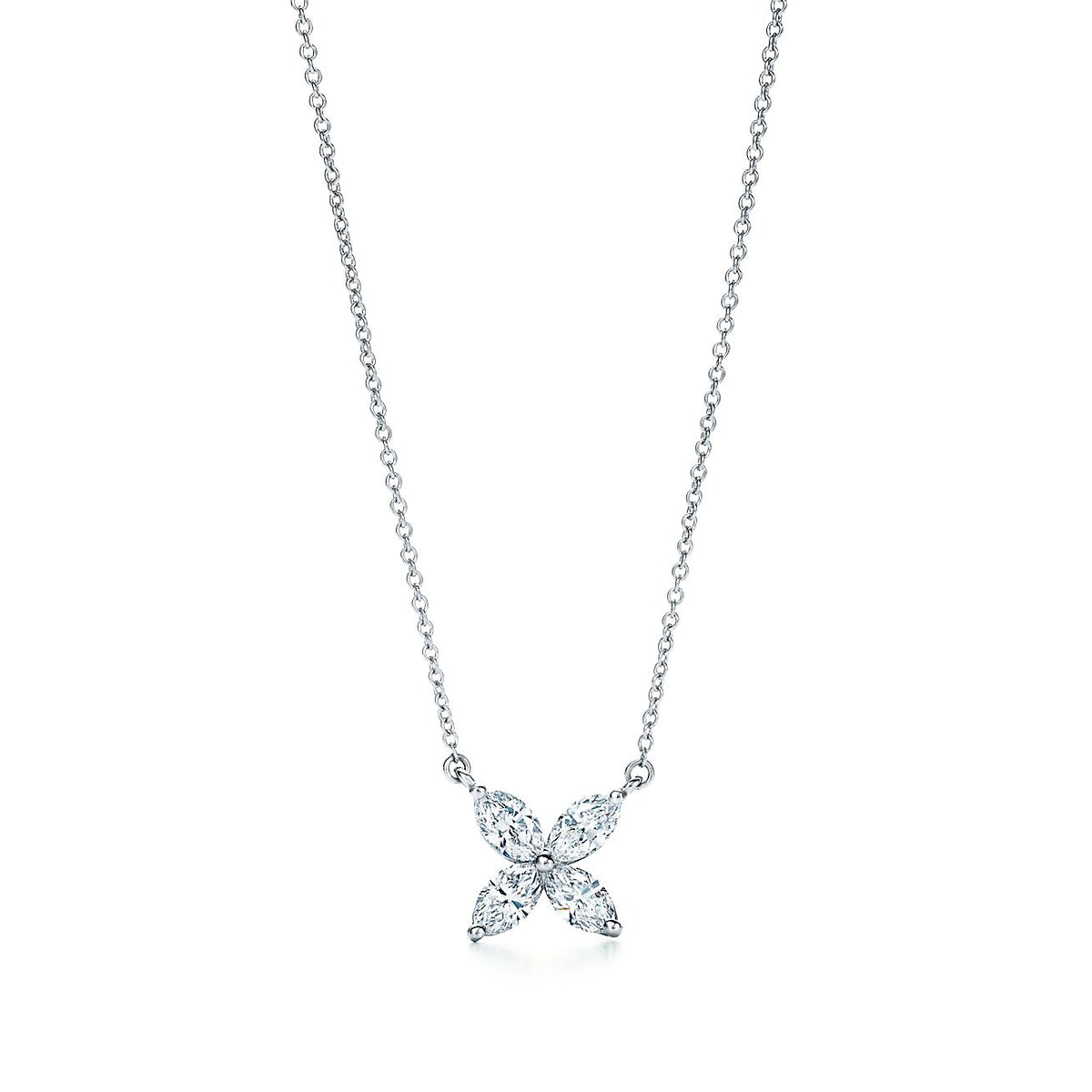 [Rose Tomorrow]PLATINUM AND DIAMOND VICTORIA PENDANT NECKLACE