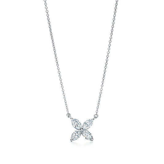 [Rose Tomorrow]PLATINUM AND DIAMOND VICTORIA PENDANT NECKLACE