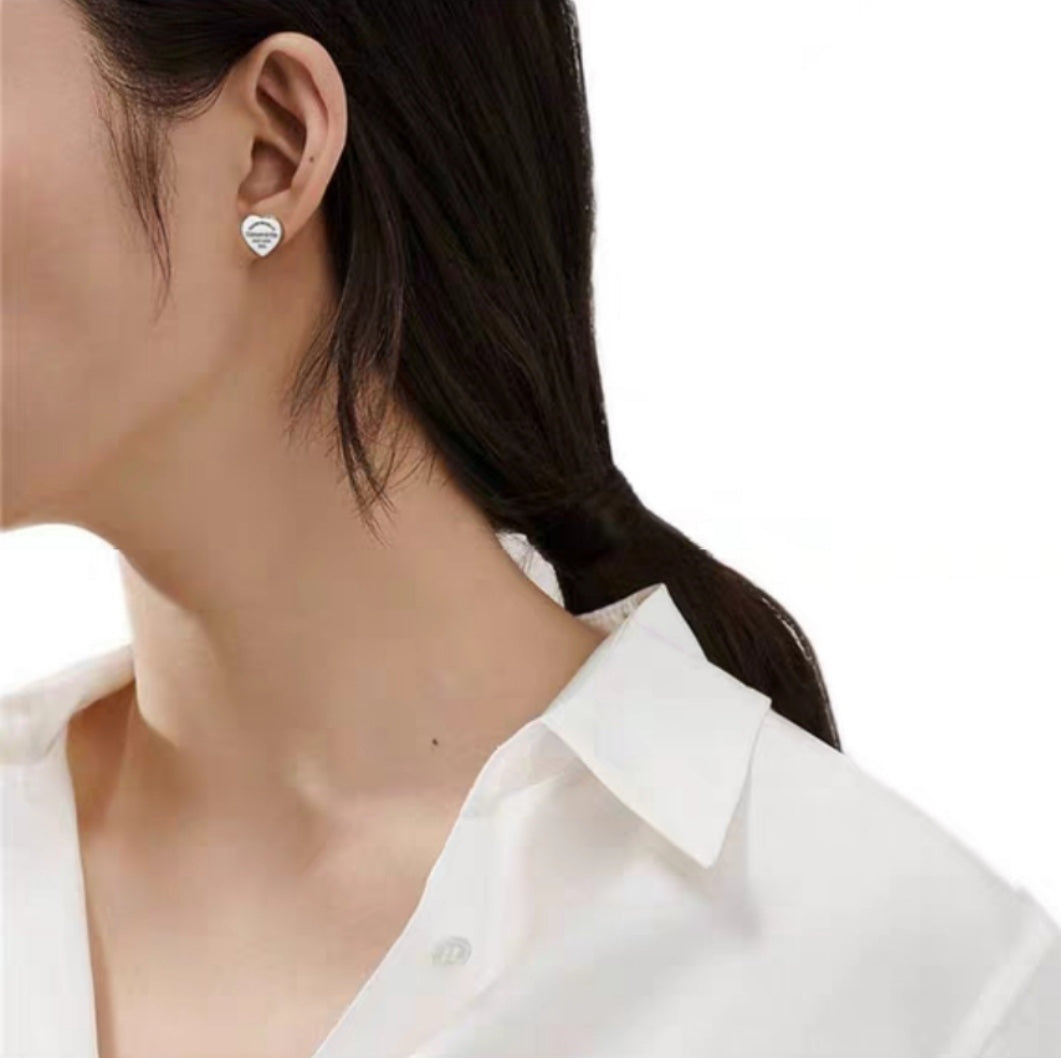 [Rose Tomorrow]RETURN TO TIF LOVE SILVER EARRINGS