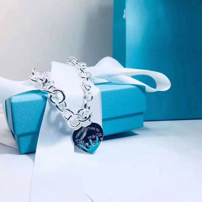 [Rose Tomorrow]LOVE HEART RETURN TO TIF SILVER BRACELET
