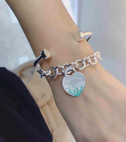 [Rose Tomorrow]LOVE HEART RETURN TO TIF SILVER BRACELET