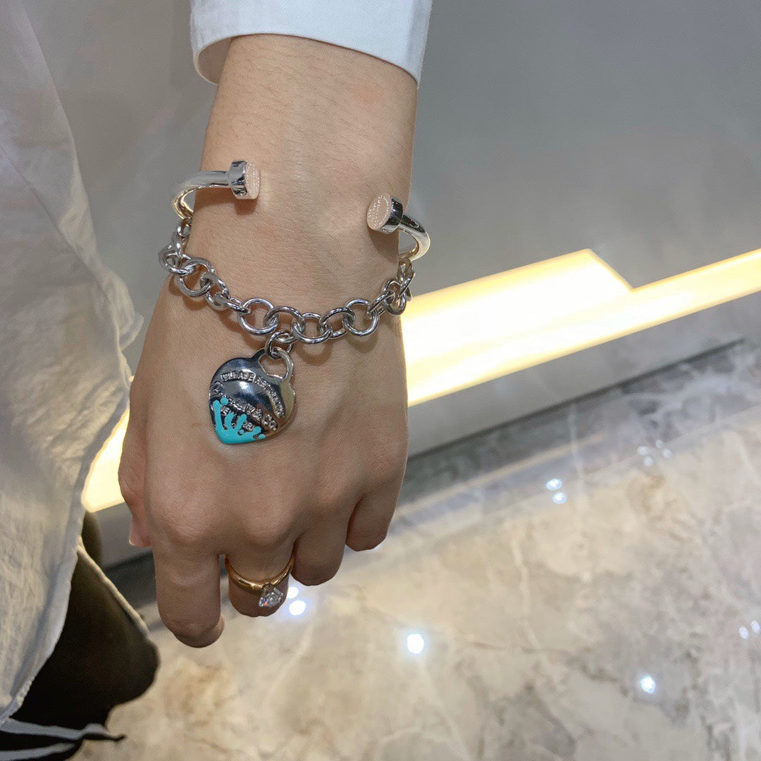 [Rose Tomorrow]LOVE HEART RETURN TO TIF SILVER BRACELET
