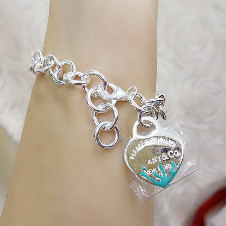 [Rose Tomorrow]LOVE HEART RETURN TO TIF SILVER BRACELET