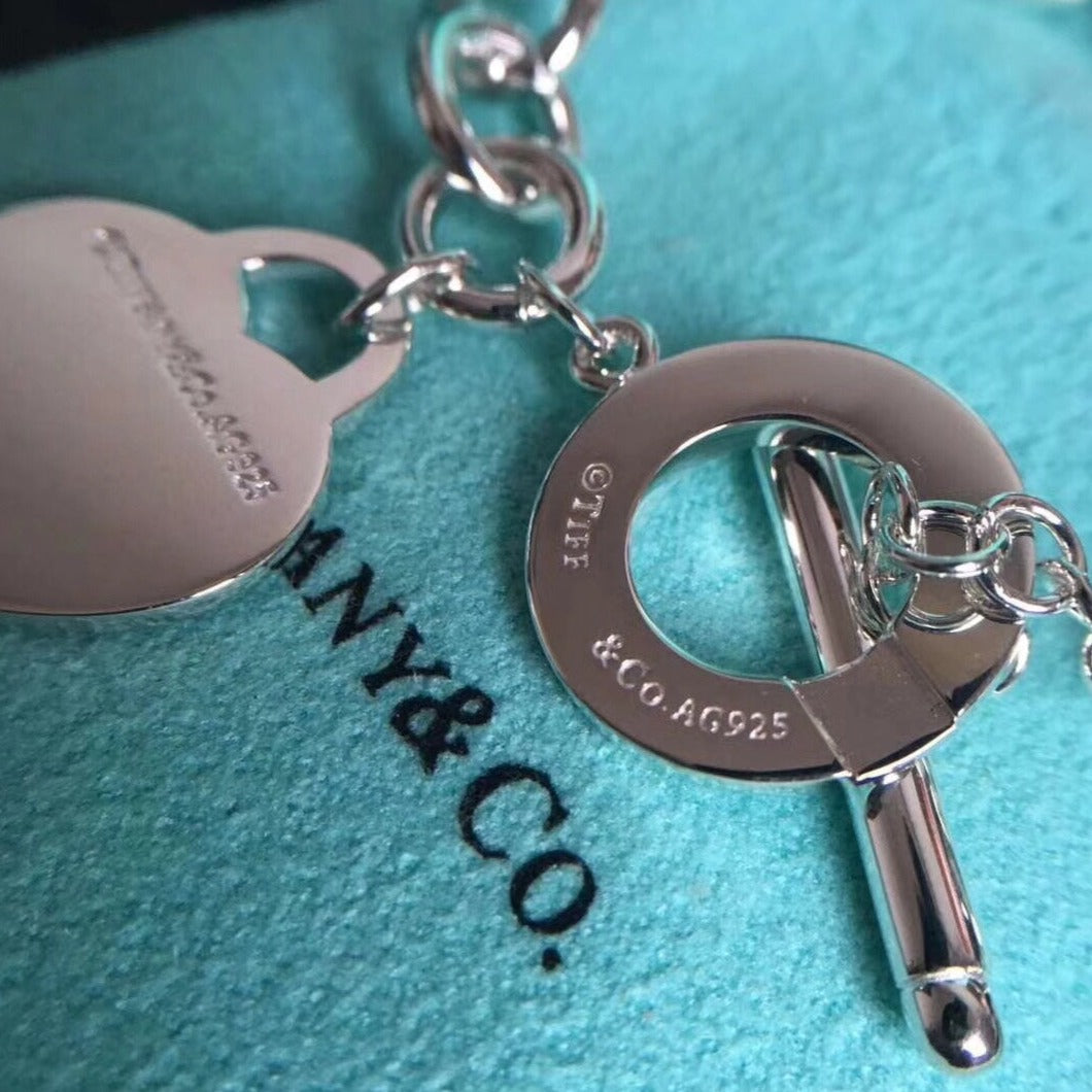 [Rose Tomorrow]LOVE HEART PIN BUCKLE RETURN TO TIF SILVER BRACELET